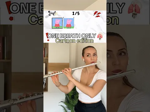 Pro flutist attempts one beat in ONE BREATH cartoons