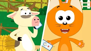 Телефон Алло Алло 📞🐮 Голоса животных – Сборник – Котэ ТВ – Песенки для малышей