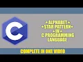 ENGLISH ALPHABET Complete STAR PATTERN IN ONE C Programming Language