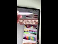 Procreate tutorial color palette