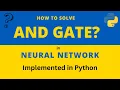 How to solve and gate using Neural Network