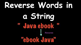 Reverse Words in String Java Strings Software Testing DSA Questions