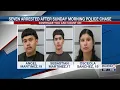 7 arrested after shooting police chase in east Lubbock over weekend