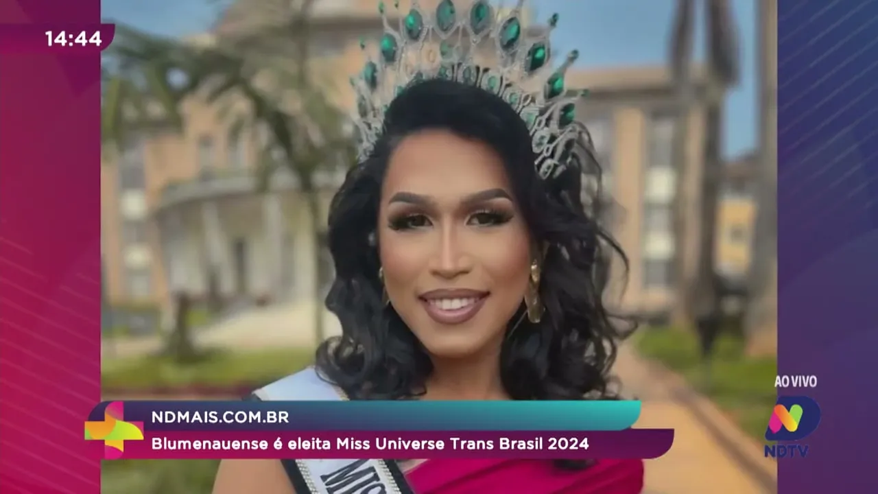 Beatrice Bento, de Blumenau, é eleita Miss Universe Trans Brasil 2024