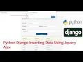 Python Django Inserting Data Using Jquery Ajax