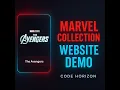 Marvel Collection UI Showcase HTML CSS JS