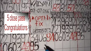 kalyan matka open trick today satta matka kalyan chart analysis 58 08 opan jodi 07 07 2026