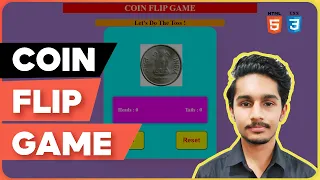 Coin Flip Game using HTML CSS Java Script Full Stack Web Development