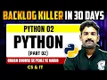 Python 02 Python Part 02 CS IT DA GATE 2025 Crash Course
