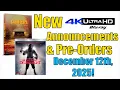 Lagu New 4K UHD Blu-ray Announcements \u0026 Pre-Orders for December 13th, 2025!
