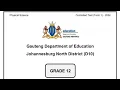 GRADE 12 MARCH 2024 GAUTENG PROVINCE PHYSICAL SCIENCE CONTROL TEST 1