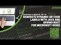Dynamic QR Code Labels with Java Spring Boot Word A RESTful API Tutorial