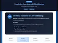 TypeScript Functions and Object Shaping