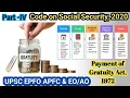 The Payment of Gratuity Act Code on Social Security 2020 Part 4 Labour Laws for EPFO APFC