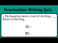 Test your punctuation Punctuation marks quiz English punctuation quiz by Ladla education