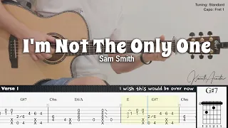 Download I'm Not The Only One - Sam Smith | Fingerstyle Guitar | TAB + Chords + Lyrics MP3