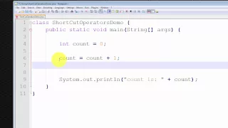 Java Tutorial - How to use Shortcut Operators