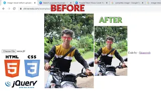 How to resize image before upload in Javascript Compress image before upload using jQuery HTML5