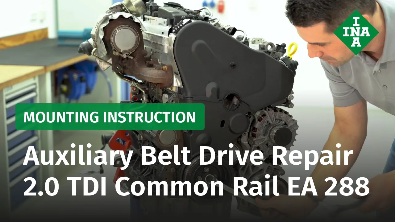 Replacing the V-ribbed belt and tensioner pulley on a VW 2.0 TDI (EA288)