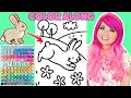Color a Cute Bunny Rabbit With Me COLOR ALONG WITH KIMMI