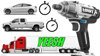 Can Walmart s Hart Impact Remove a Semi-Truck Lug Nut Quick Test 2