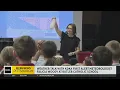 Falicia Woody visits Butler Catholic School