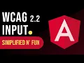 WCAG 2 2 Compatible Input Component in Angular