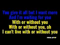 With Or Without You Karaoke | U2 Karaoke Version