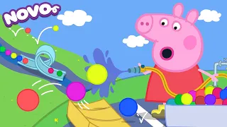 Peppa Pig Português Brasil  🟡  A Corrida das Bolas Coloridas  🔵  NOVO Contos da Peppa Pig