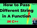 Passing String to a Function in C Passing C-Style String Class string to a function in C