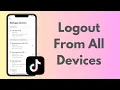 Download Lagu How To Logout From All Devices On Tiktok