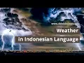 Talking about Weather in Indonesian Language Learn Indonesian for Beginner
