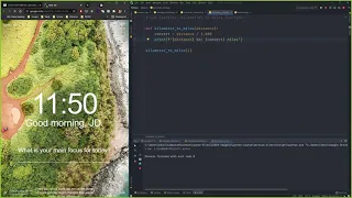 Python Week 6 - Lab Exercise Kilometres To Miles Function