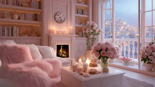 Cozy Pink Living Room Soft Piano Fireplace Sounds The Most Relaxing Ambience