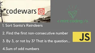 Solving four Codewars Javascript Array Coding Challenges