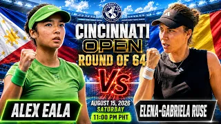LIVE ALEX EALA vs ELENA-GABRIELA RUSE ROUND of 64 2026 CINCINNATI OPEN Tennis Watchalong