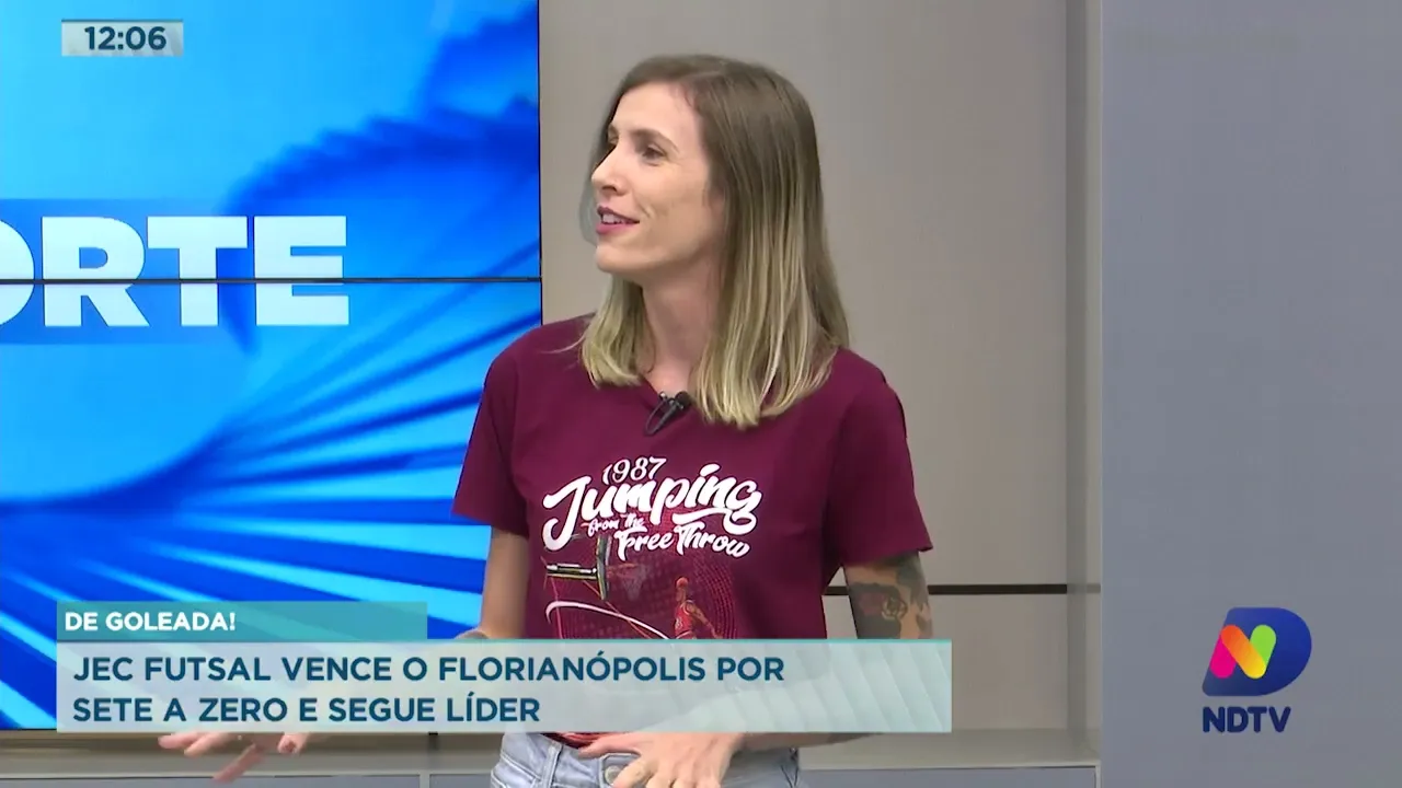 De goleada! JEC futsal vence o Florianópolis por sete a zero e segue líder