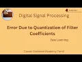 Error Due to Quantization of Filter Coefficients
