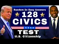 2026 Easy Answers Random 128 Civics Questions US Citizenship Test 2025 Version Ciudadania