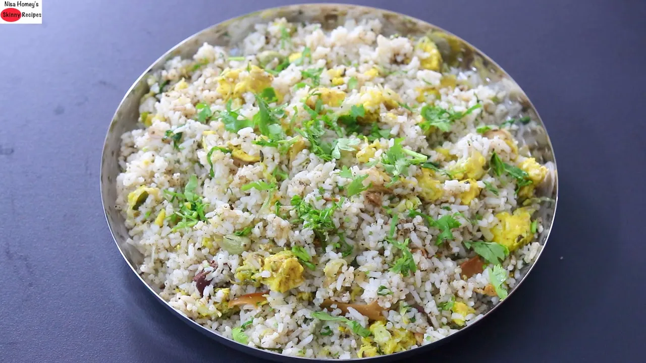 Egg Rice Recipe - Quick & Easy Lunch Box Recipe - Egg Rice - Healthy Egg Recipes