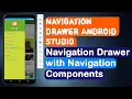 Navigation Drawer Android Studio - Navigation Drawer with Navigation Components Bangla