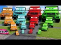 Big \u0026 Small Colors Vizors vs Trains | BeamNG.Drive
