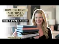 How To Create Print A Bible Study For a paper snob