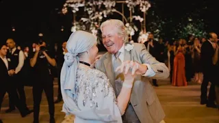 حسين فهمي يرقص في حفل زفاف حفيده حسين بحضور اخوه مصطفي فهمي ويعقد القران الدكتور علي جمعة فرحة الجد 