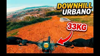 DOWNHILL URBANO con una E-BIKE de 33kg + BMX de TITANIO