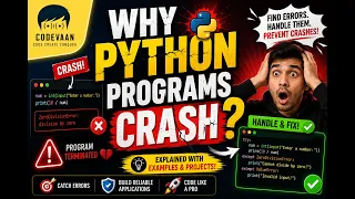 STOP Your Python Programs from Crashing Python Exception Handling Explained in 10 Minutes