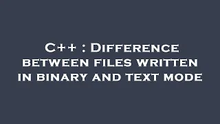 C Difference between files written in binary and text mode