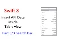Insert API Data to Table View Part 3 Adding Searchbar Swift 3 Xcode 8 2 1