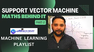 Support Vector Machine SVM - Maths behind it