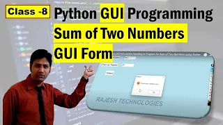 Python GUI 8 A Program for Sum of Two Numbers using tkinter
